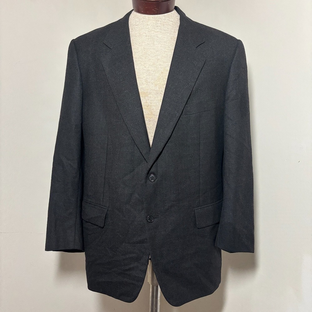 $1695 Corneliani Vogue Jacket Charcoal Extra Fine Flannel Wool‎ Blazer It 54/44R